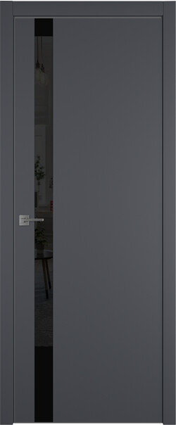 Межкомнатная дверь  Urban  1 SV, МДФ + ХДФ, экошпон (полипропилен), 800*2000, Цвет: Onyx, Lacobel черный лак
