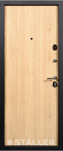 Входная дверь  Сталлер Техас, 860*2050, 84 мм, внутри мдф 6мм, покрытие Экошпон, цвет Дуб салинас светлый