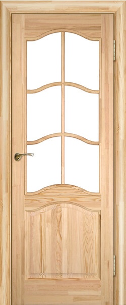 Межкомнатная дверь  Массив сосны Модель №7 ДО н, массив сосны, лак, 800*2000, Цвет: Неокрашенный, без стекла