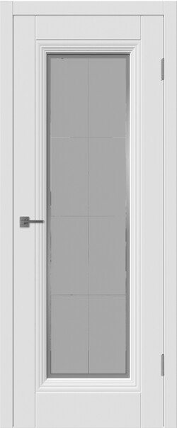 Межкомнатная дверь  Winter Барселона 1 ДО, массив + МДФ, эмаль, 800*2000, Цвет: Белая эмаль, мателюкс матовое с рисунком