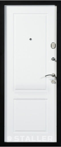 Входная дверь  Сталлер Бавария, 860*2050, 75 мм, внутри мдф 8мм, покрытие пвх, цвет ZB Белый