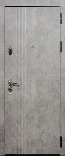 Входная дверь  Сталлер Бетолла, 860*2050, 84 мм, снаружи мдф 16мм, покрытие пвх, Цвет Бетон тёмный