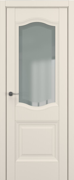 Межкомнатная дверь  Classic Baguette Венеция ДО Baguette B2.2, массив + МДФ, Полипропилен RENOLIT, 800*2000, Цвет: Матовый крем, Сатинато с рамкой