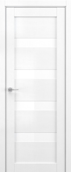 Межкомнатная дверь  DEFORM V V16, массив + МДФ, экошпон на основе ПВХ, 800*2000, Цвет: Вайт вуд, Lacobel белый лак