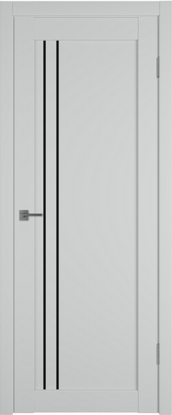 Межкомнатная дверь  Emalex E33 ДО, массив + МДФ, экошпон (полипропилен), 800*2000, Цвет: Steel, black gloss
