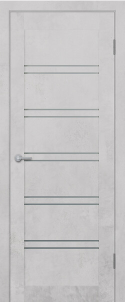 Межкомнатная дверь  STARK ST5 ДО, массив + МДФ, экошпон на основе ПВХ, 800*2000, Цвет: Бетон белый, мателюкс матовое
