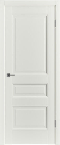 Межкомнатная дверь  Emalex E3 ДГ, массив + МДФ, экошпон (полипропилен), 800*2000, Цвет: MidWhite, нет
