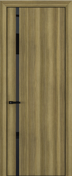 Межкомнатная дверь  Квалитет  К1, массив + МДФ, Toppan, 800*2000, Цвет: Дуб серый, Lacobel Black Classic