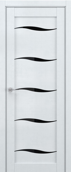 Межкомнатная дверь  DEFORM V V1, массив + МДФ, экошпон на основе ПВХ, 800*2000, Цвет: Скай вуд, Lacobel черный лак