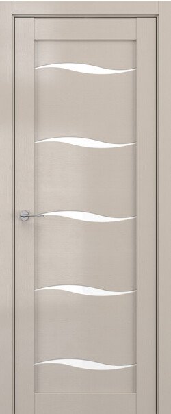 Межкомнатная дверь  DEFORM V V1, массив + МДФ, экошпон на основе ПВХ, 800*2000, Цвет: Стоун вуд, Lacobel белый лак