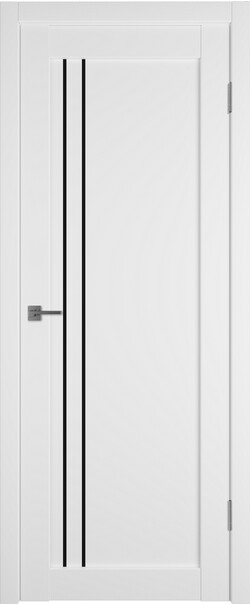 Межкомнатная дверь  Emalex E33 ДО, массив + МДФ, экошпон (полипропилен), 800*2000, Цвет: Ice, black gloss