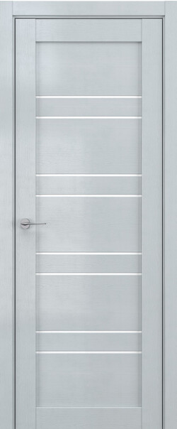 Межкомнатная дверь  DEFORM V V15, массив + МДФ, экошпон на основе ПВХ, 800*2000, Цвет: Грей вуд, Lacobel белый лак