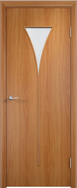 Межкомнатная дверь  Тип-С С4 ДО, массив + МДФ, финиш-плёнка, 800*2000, Цвет: Миланский орех, мателюкс матовое
