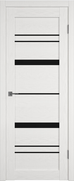 Межкомнатная дверь  Atum Pro  Х25 Black Gloss, массив + МДФ, экошпон+защитный лак, 800*2000, Цвет: Polar Soft, black gloss