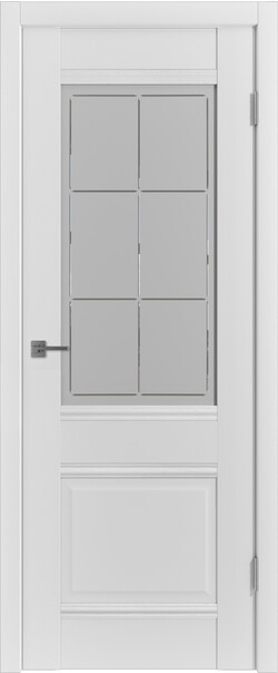 Межкомнатная дверь  Emalex EC2 ДО, массив + МДФ, экошпон (полипропилен), 800*2000, Цвет: Ice, Crystal Cloud