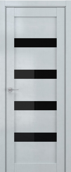 Межкомнатная дверь  DEFORM V V16, массив + МДФ, экошпон на основе ПВХ, 800*2000, Цвет: Грей вуд, Lacobel черный лак