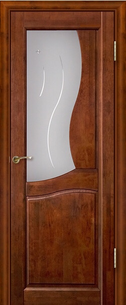 Межкомнатная дверь  Массив ольхи Верона м. ДО, массив ольхи, лак, 800*2000, Цвет: Бренди, мателюкс матовое
