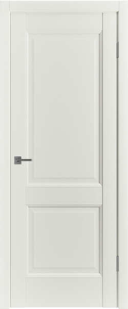 Межкомнатная дверь  Emalex E2 ДГ, массив + МДФ, экошпон (полипропилен), 800*2000, Цвет: MidWhite, нет