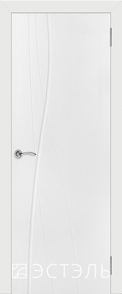 Межкомнатная дверь  Эстель Граффити1 ДГ, массив + МДФ, эмаль, 800*2000, Цвет: Белая эмаль, нет