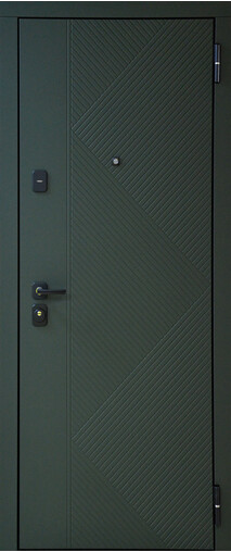 Входная дверь  Сталлер TR 3, 860*2050, 90 мм, снаружи мдф 8мм, покрытие пвх, Цвет RB6B3F Грин