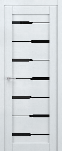 Межкомнатная дверь  DEFORM V V4, массив + МДФ, экошпон на основе ПВХ, 800*2000, Цвет: Скай вуд, Lacobel черный лак