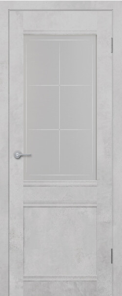Межкомнатная дверь  STARK ST22 ДО, массив + МДФ, экошпон на основе ПВХ, 800*2000, Цвет: Бетон белый, мателюкс матовое квадро