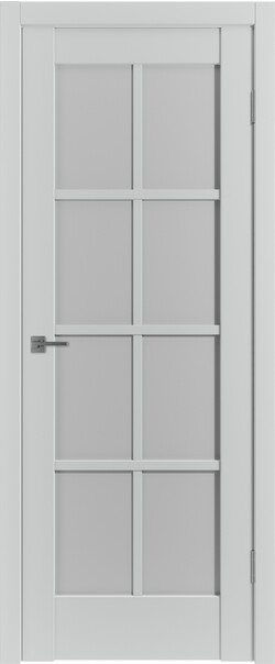 Межкомнатная дверь  Emalex ER1 ДО, массив + МДФ, экошпон (полипропилен), 800*2000, Цвет: Steel, white cloud
