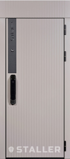 Входная дверь  Сталлер Рейн, 860*2050, 94 мм, снаружи мдф 16мм, покрытие пвх, Цвет Латте (ZB855-2)
