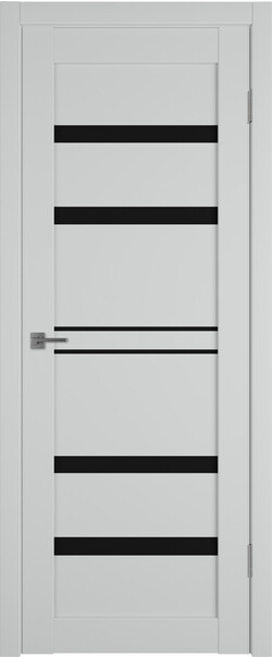 Межкомнатная дверь  Emalex E26 ДО, массив + МДФ, экошпон (полипропилен), 800*2000, Цвет: Steel, black gloss