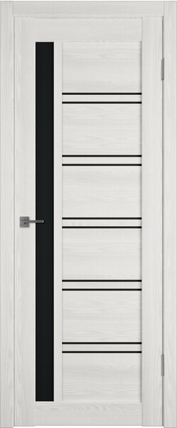 Межкомнатная дверь  Atum Pro  Х38 Black Gloss, массив + МДФ, экошпон+защитный лак, 800*2000, Цвет: Bianco Р, black gloss