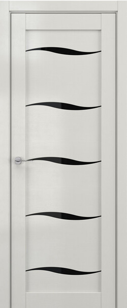 Межкомнатная дверь  DEFORM V V1, массив + МДФ, экошпон на основе ПВХ, 800*2000, Цвет: Крем вуд, Lacobel черный лак