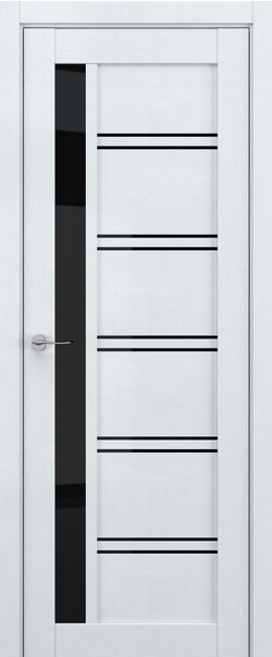 Межкомнатная дверь  DEFORM V V6, массив + МДФ, экошпон на основе ПВХ, 800*2000, Цвет: Скай вуд, Lacobel черный лак