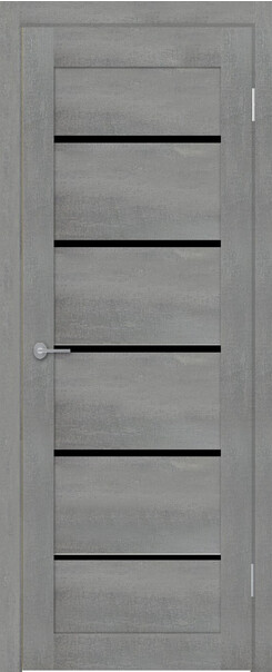 Межкомнатная дверь  TexStyle TS8 ДО, массив + МДФ, экошпон на основе ПВХ, 800*2000, Цвет: Лорэт грей, Lacobel черный лак