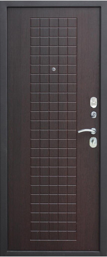 Входная дверь  Гарда  муар 8 мм, 860*2050, 60 мм, внутри мдф, покрытие пвх, цвет Венге
