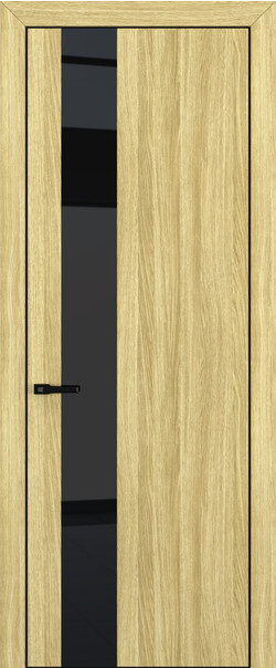 Межкомнатная дверь  Квалитет  К3, массив + МДФ, Toppan, 800*2000, Цвет: Дуб натуральный, Lacobel Black Classic