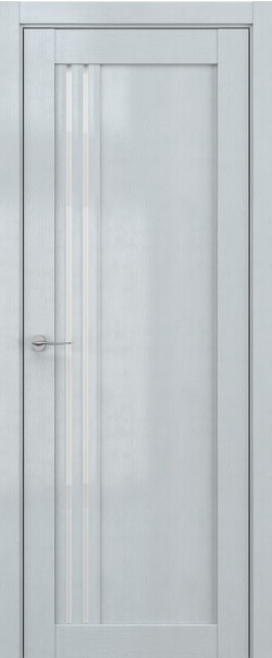 Межкомнатная дверь  DEFORM V V9, массив + МДФ, экошпон на основе ПВХ, 800*2000, Цвет: Грей вуд, Lacobel белый лак