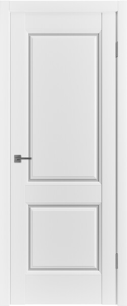 Межкомнатная дверь  Emalex E2 ДО, массив + МДФ, экошпон (полипропилен), 800*2000, Цвет: Ice, Fly White cloud