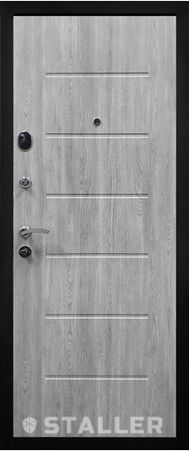 Входная дверь  Сталлер Мюнхен, 860*2050, 75 мм, внутри мдф 8мм, покрытие Экошпон, цвет Stone Oak