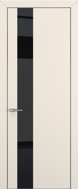 Межкомнатная дверь  Квалитет  К3, массив + МДФ, Полипропилен RENOLIT, 800*2000, Цвет: Матовый крем, Lacobel Black Classic