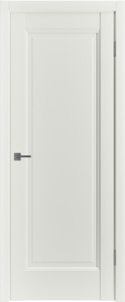 Межкомнатная дверь  Emalex E1 ДГ, массив + МДФ, экошпон (полипропилен), 800*2000, Цвет: MidWhite, нет