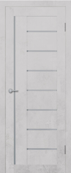 Межкомнатная дверь  STARK ST3 ДО, массив + МДФ, экошпон на основе ПВХ, 800*2000, Цвет: Бетон белый, мателюкс матовое
