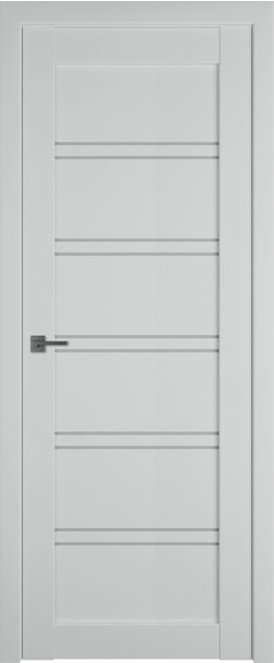 Межкомнатная дверь  Emalex E28 ДО, массив + МДФ, экошпон (полипропилен), 800*2000, Цвет: Steel, white cloud