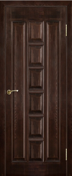 Межкомнатная дверь  Массив сосны Модель №11 ДГ, массив сосны, лак, 800*2000, Цвет: Темный лак, нет