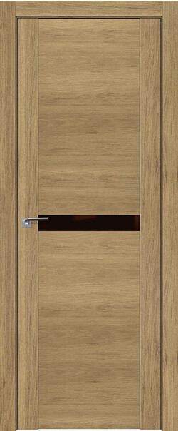 Межкомнатная дверь  PROFILDOORS, XN 2.01XN, массив + МДФ, экошпон (полипропилен), 800*2000, Цвет: Дуб салинас светлый, Lacobel коричневый лак