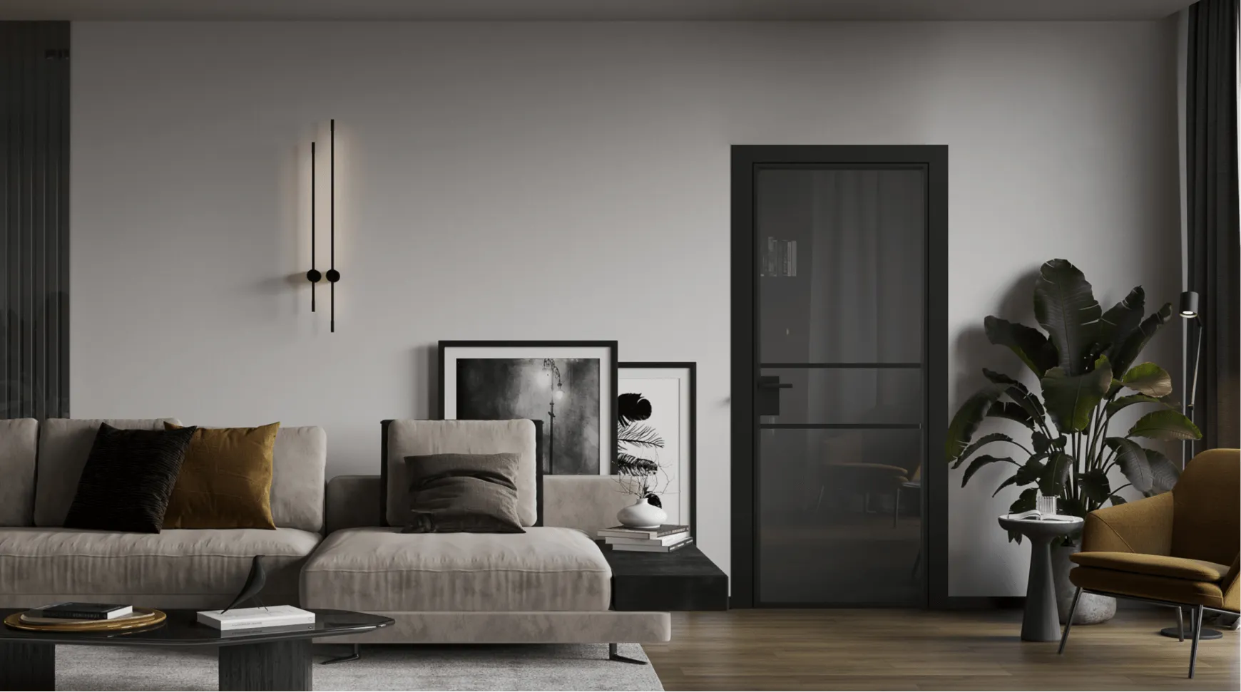 Полотно из металла и стекла