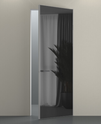 Скрытые двери-невидимки в отделке зеркало графит или бронза