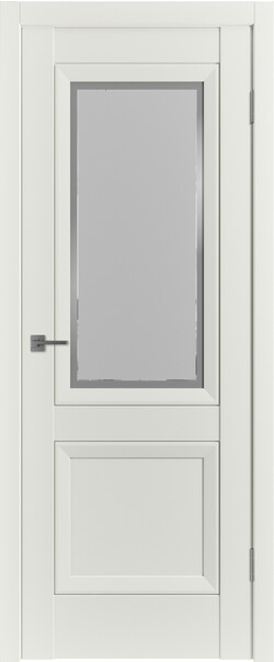 Межкомнатная дверь  Emalex EN2 ДО, массив + МДФ, экошпон (полипропилен), 800*2000, Цвет: MidWhite, Art Cloud