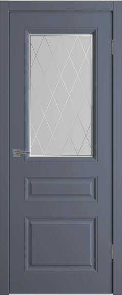 Межкомнатная дверь  Winter Торонто ДО, массив + МДФ, эмаль, 800*2000, Цвет: Графит эмаль, мателюкс матовое с пескоструйным рисунком