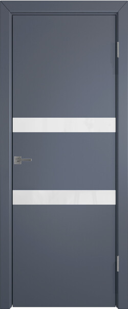 Межкомнатная дверь  Winter Ньюта ДО, массив + МДФ, эмаль, 800*2000, Цвет: Графит эмаль, Lacobel белый лак