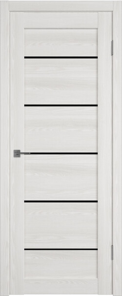 Межкомнатная дверь  Atum Pro  Х27 Black Gloss, массив + МДФ, экошпон+защитный лак, 800*2000, Цвет: Bianco Р, black gloss